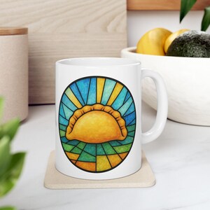 Stained Glass Pierogi Mug | Yinzer Pride | Pittsburgh Polish Comfort Food image 2