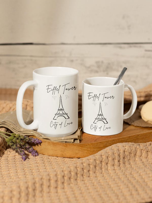 Eiffel Tower Mug: City of Love Paris Coffee Cup - French Souvenir