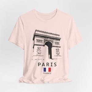 Camiseta estampada del Arco del Triunfo de París: Camiseta unisex de recuerdo francés imagen 4