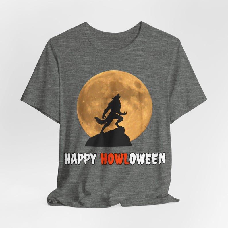 Werewolf Halloween Shirt, Gothic Full Moon Tee, Spooky Season image 4