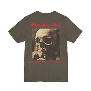 Memento Mori T-Shirt: Stoic Philosophy Gothic Skull Graphic Tee image 7