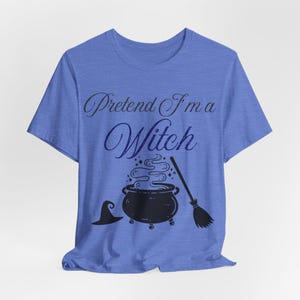Funny Witch Halloween Shirt, Lazy Costume Tee, Spooky Season image 8