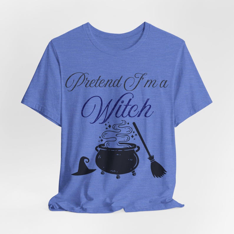 Funny Witch Halloween Shirt, Lazy Costume Tee, Spooky Season image 8