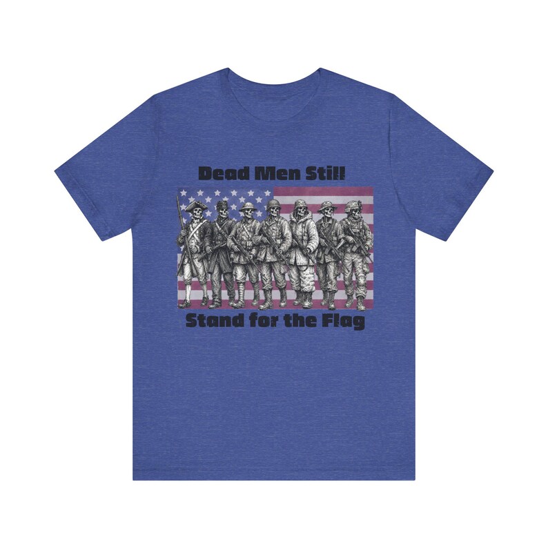 Skeleton Soldier Shirt, Military History Tee, American Flag Skull Graphic image 13