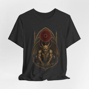 Gothic Gargoyle T-Shirt, Cathedral Guardian, Halloween Tee image 9