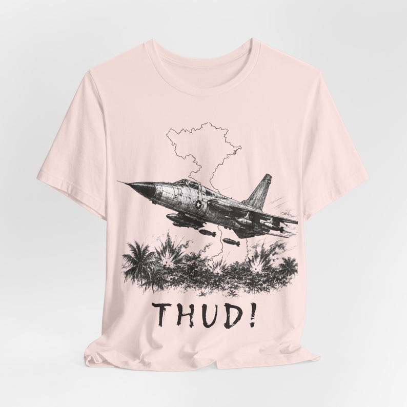 F-105 Thunderchief "Thud" Fighter Jet T-Shirt, Vintage Military Aviation Apparel image 12