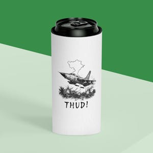 F-105 Thunderchief Can Cooler, Operation Rolling Thunder Koozie, Vietnam Veteran Beer Sleeve image 2