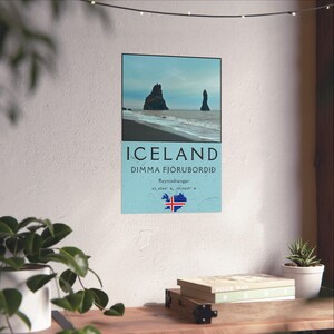 Reynisdrangar Iceland Print: Black Sand Beach Coastal Photography image 4