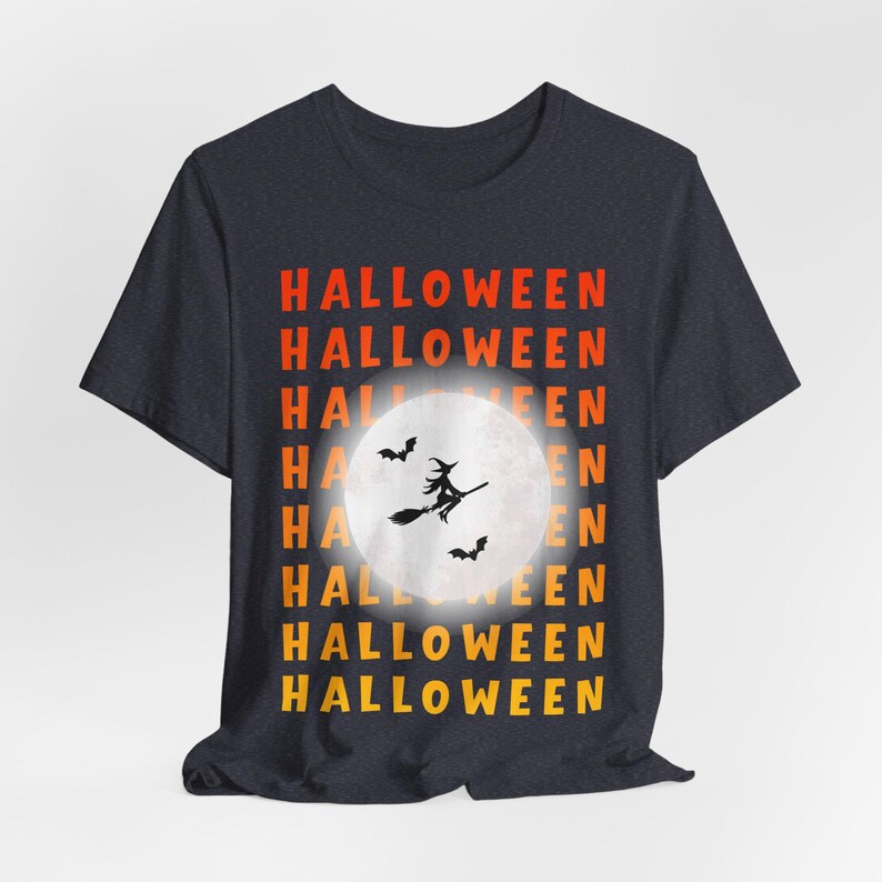 Camiseta retro de bruja para Halloween, camiseta gótica de luna llena, temporada espeluznante imagen 7