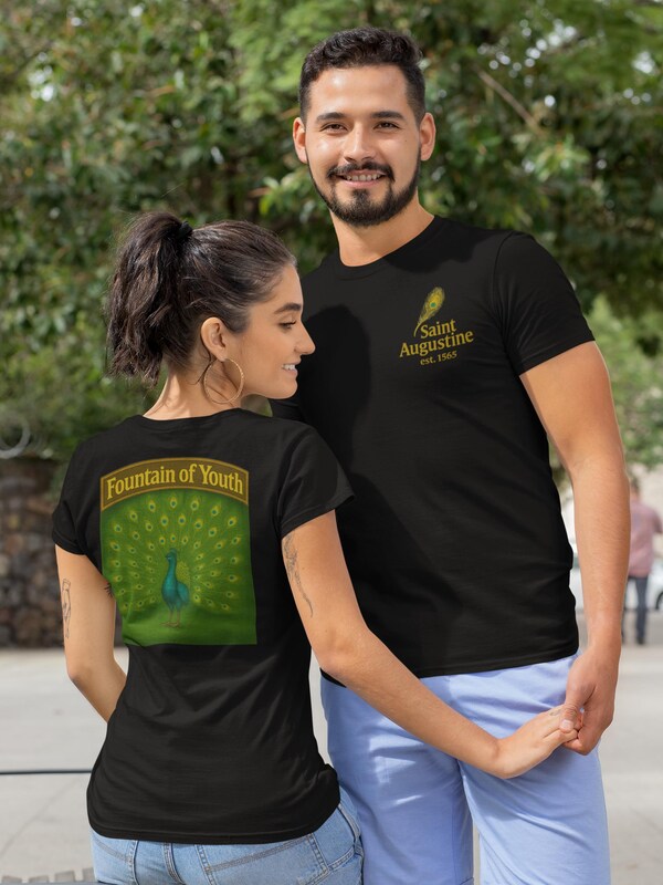 Vintage St. Augustine T-Shirt: Fountain of Youth Peacock Tee