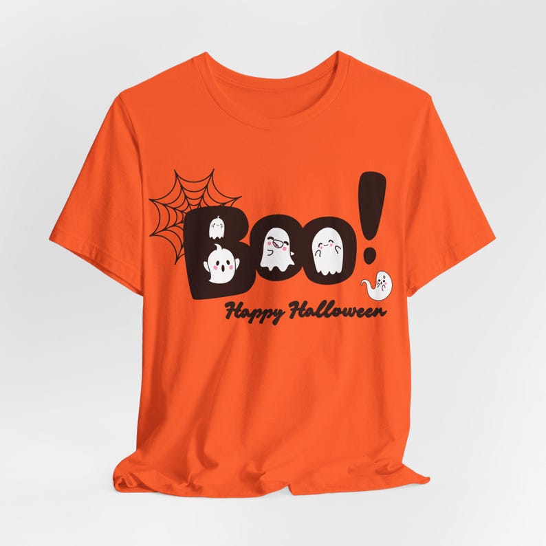 Kawaii Ghost Halloween Shirt, Spooky Season Boo Tee image 4