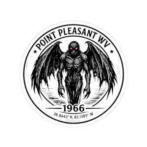 Pegatina de Mothman, calcomanía de críptido de Point Pleasant, insignia vintage de 1966 imagen 4