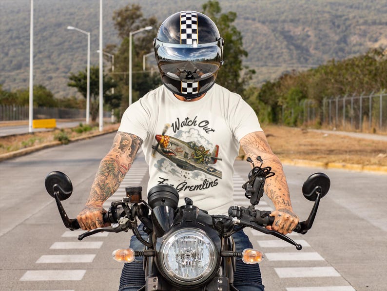 Watch Out For Gremlins Shirt, Vintage WWII Warbird Aviation Tee image 2