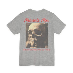 Memento Mori T-Shirt: Stoic Philosophy Gothic Skull Graphic Tee image 9