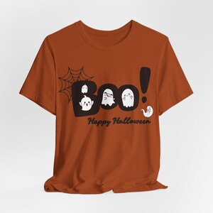 Kawaii Ghost Halloween Shirt, Spooky Season Boo Tee image 6