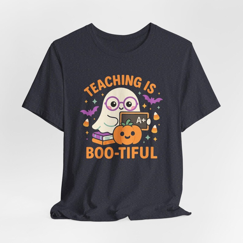 Teacher Halloween Shirt, Funny Ghost Teacher Tee, Fall Gift image 8
