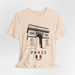 Camiseta estampada del Arco del Triunfo de París: Camiseta unisex de recuerdo francés imagen 5