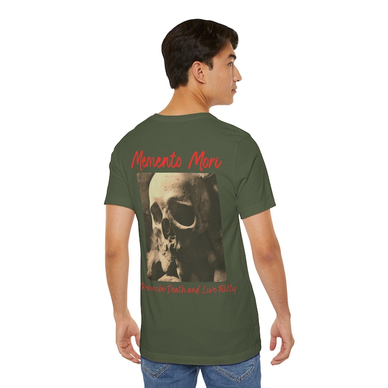 Memento Mori Skull Graphic Tee: Gothic Dark Academia image 1
