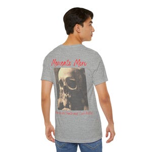 Memento Mori Skull Graphic Tee: Gothic Dark Academia image 8