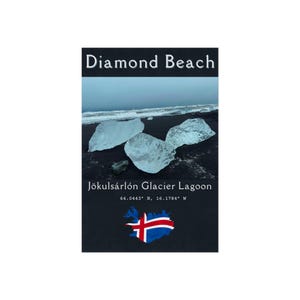 Diamond Beach Iceland Print: Jokulsarlon Glacier Lagoon Nordic Wall Art image 1