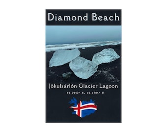 Diamond Beach Iceland Print — Jökulsárlón from SunSpun Creations