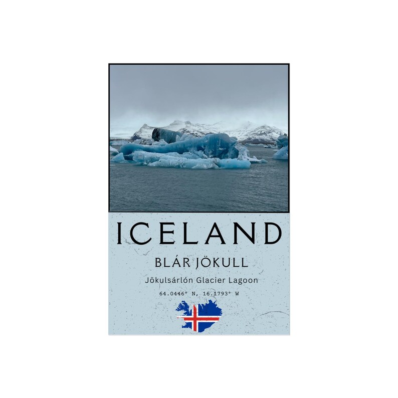 Island reseposter, Reynisfjara svart sandstrandkonst, nordisk väggdekor bild 2