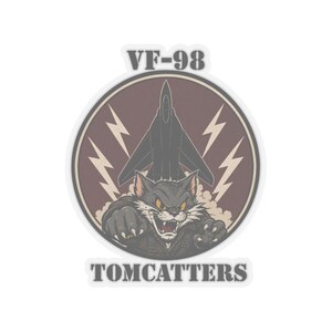 F-14 Tomcat VF-98 Tomcatters Navy Fighter Squadron Sticker, Aviation Decal image 2