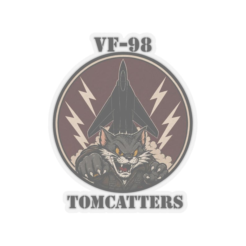 F-14 Tomcat VF-98 Tomcatters Navy Fighter Squadron Sticker, Aviation Decal image 2