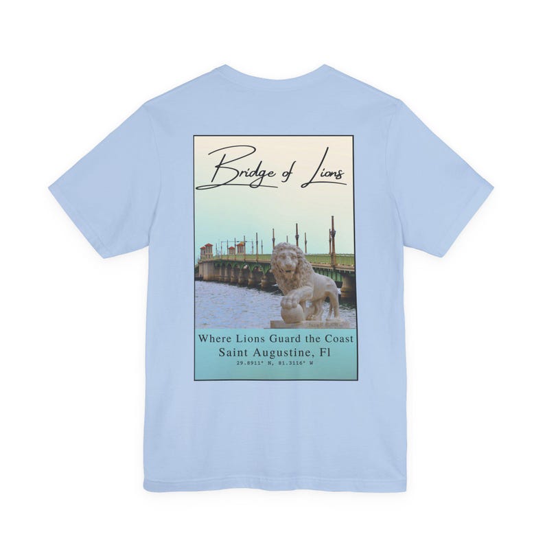 T-shirt Le pont des lions : souvenir côtier de Saint-Augustin en Floride image 8