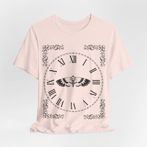 Death's-head Moth Clock T-Shirt, Dark Academia Gothic Whimsigoth Memento Mori image 5