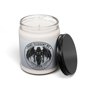 Mothman Soy Candle, Point Pleasant WV Cryptid Gift, Paranormal Folklore Decor image 8