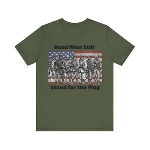 Skeleton Soldier Shirt, Military History Tee, American Flag Skull Graphic image 10