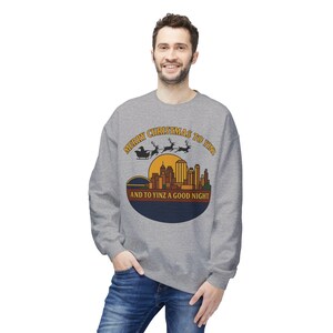 Pittsburgh Christmas Sweatshirt: Steel City Skyline, 'Merry Christmas to Yinz' image 4