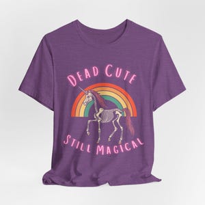 Skeleton Unicorn Rainbow T-Shirt | Goth Graphic | Dark Humor Alternative image 10