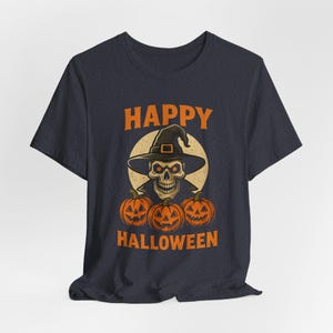 Skull Witch Halloween Shirt, Gothic Skeleton Tee, Spooky Season image 8