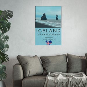 Reynisdrangar Iceland Print: Black Sand Beach Coastal Photography image 3