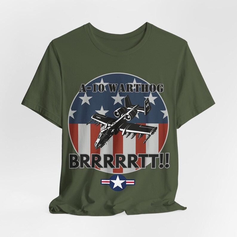 Camiseta A-10 Warthog BRRRRTT: Camiseta patriótica de avión de combate de la USAF imagen 3