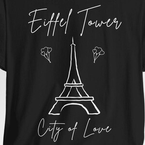 T-shirt Eiffeltoren City of Love Parijs Frankrijk, retro reissouvenir afbeelding 9