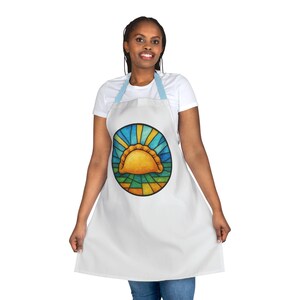 Stained Glass Pierogi Apron, Polish Foodie Cooking Kitchen Wear image 5