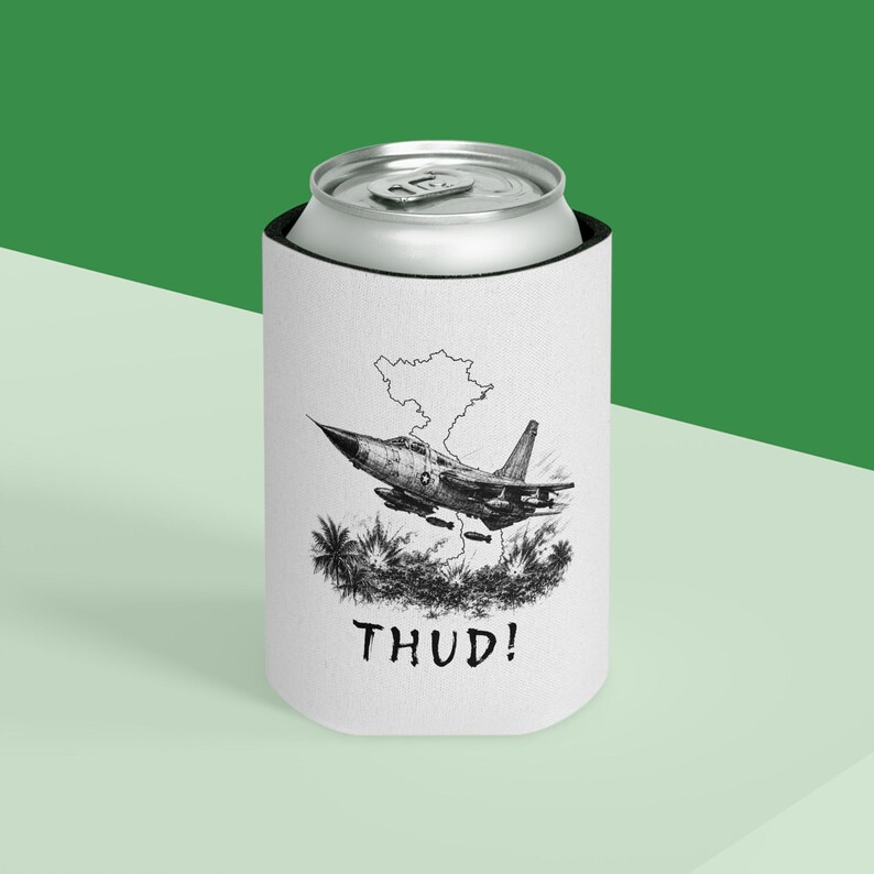 F-105 Thunderchief Can Cooler, Operation Rolling Thunder Koozie, Vietnam Veteran Beer Sleeve image 3