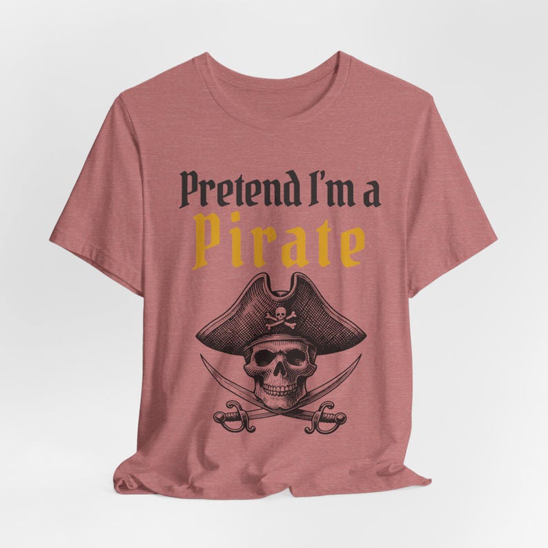 Funny Pirate Halloween Shirt, Lazy Costume Tee, Spooky Season image 6