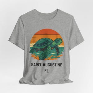 Sea Turtle Sunset T-Shirt: St. Augustine Beach, Retro Florida Souvenir image 6