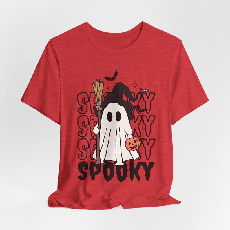 Ghost Witch Halloween Shirt, Gothic Spooky Tee, Spooky Season image 8