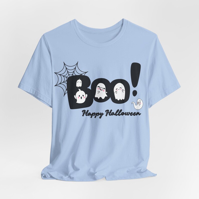 Kawaii Ghost Halloween Shirt, Spooky Season Boo Tee image 7