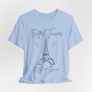 Camiseta con estampado de la Torre Eiffel de París: Camiseta minimalista de viaje francesa imagen 5