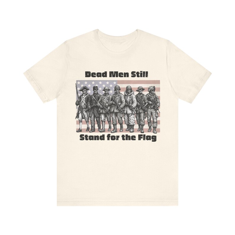 Skeleton Soldier Shirt, Military History Tee, American Flag Skull Graphic image 8