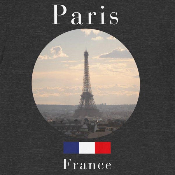 Paris T-Shirt: Eiffel Tower Graphic Tee - City of Lights