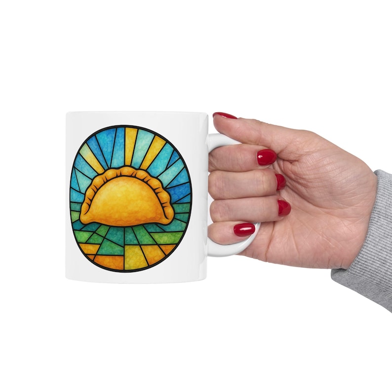 Stained Glass Pierogi Mug | Yinzer Pride | Pittsburgh Polish Comfort Food image 6