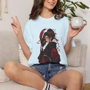 Kitsune Warrior Shirt, Japanese Fox Samurai Art, Dark Folklore Tee image 11