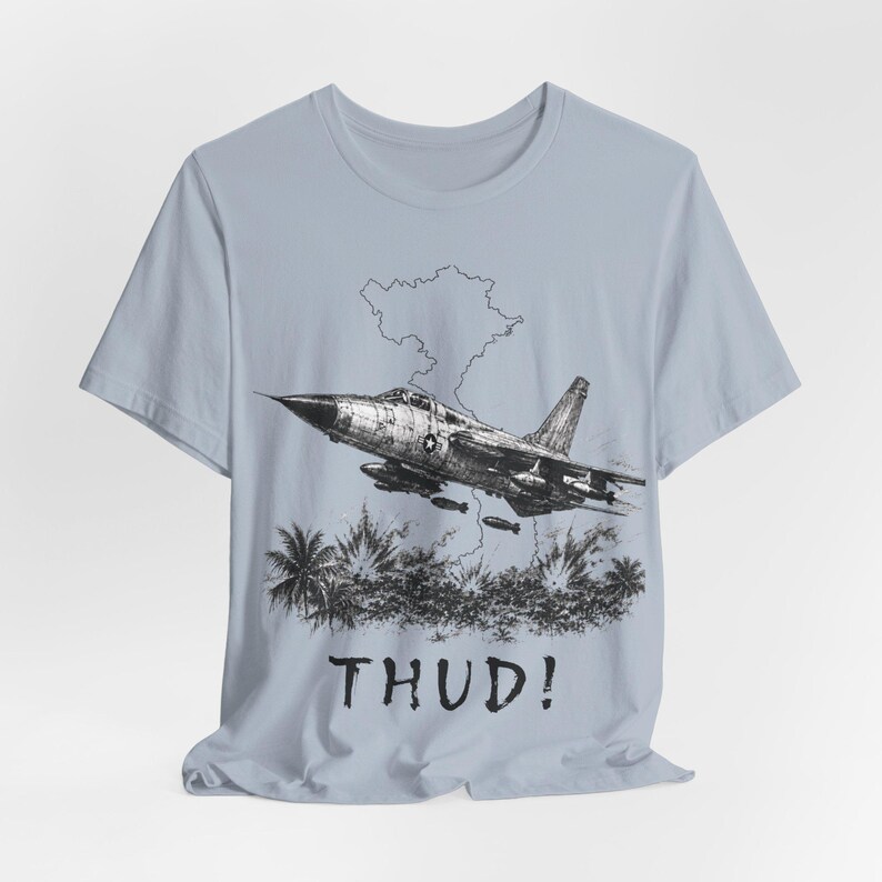 F-105 Thunderchief "Thud" Fighter Jet T-Shirt, Vintage Military Aviation Apparel image 8